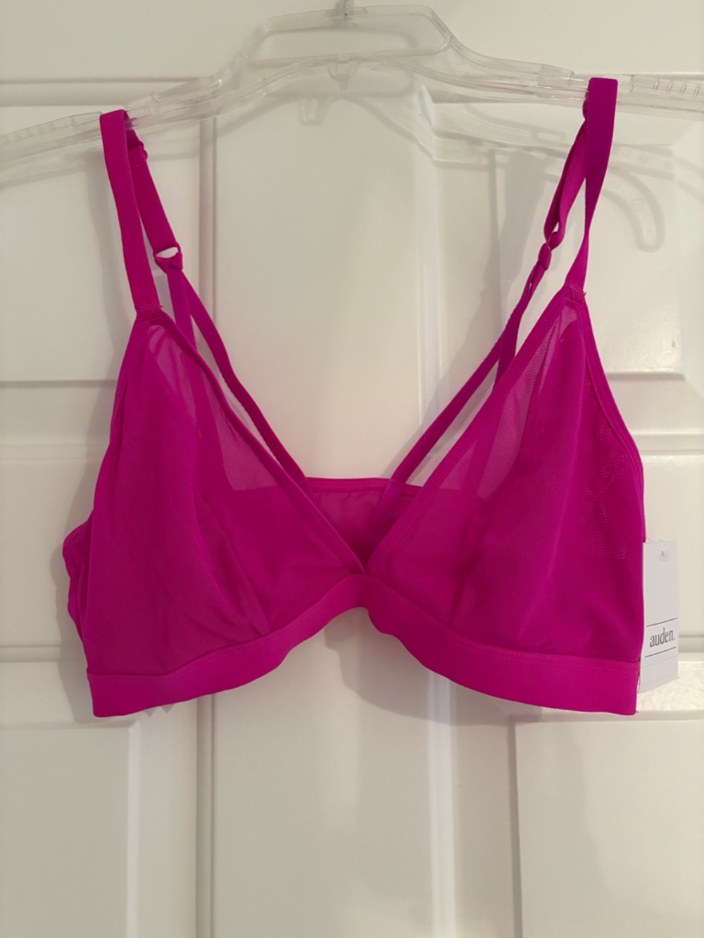 Auden Magenta Mesh Bralette - Women Intimates & Sleepwear